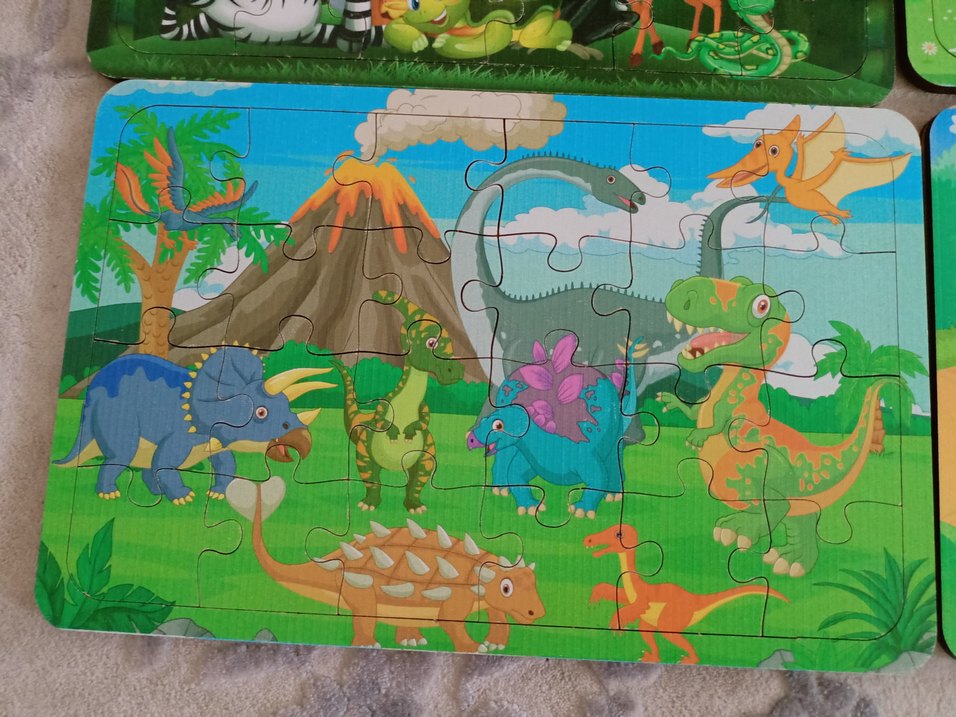 Çocuklar için Renkli 4'lü Puzzle Seti - Görsel 3