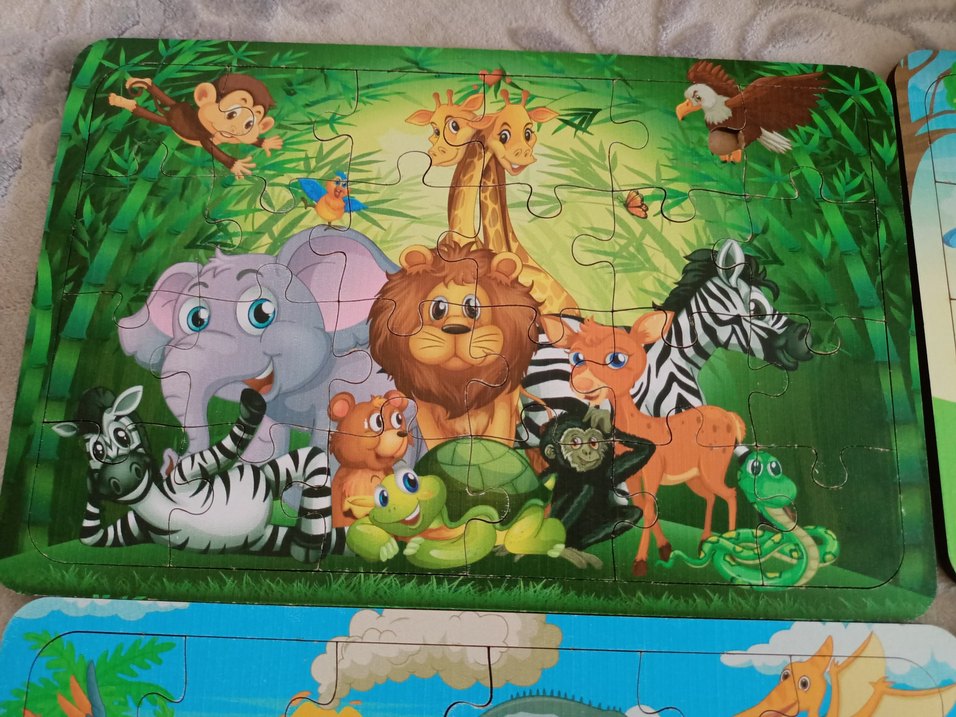 Çocuklar için Renkli 4'lü Puzzle Seti - Görsel 2