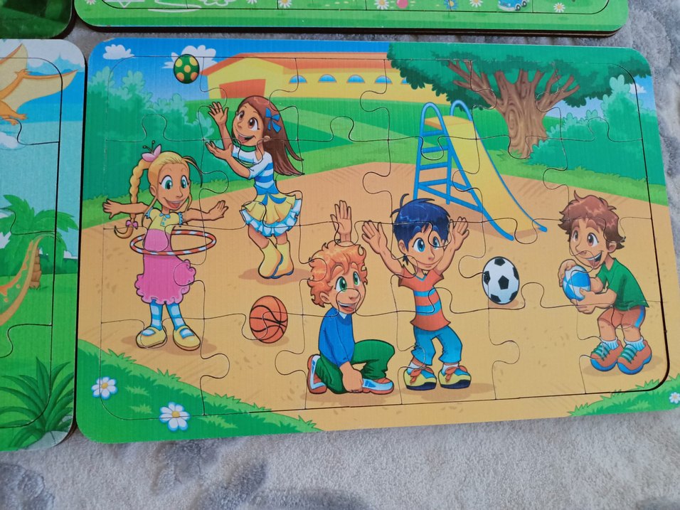 Çocuklar için Renkli 4'lü Puzzle Seti - Görsel 4