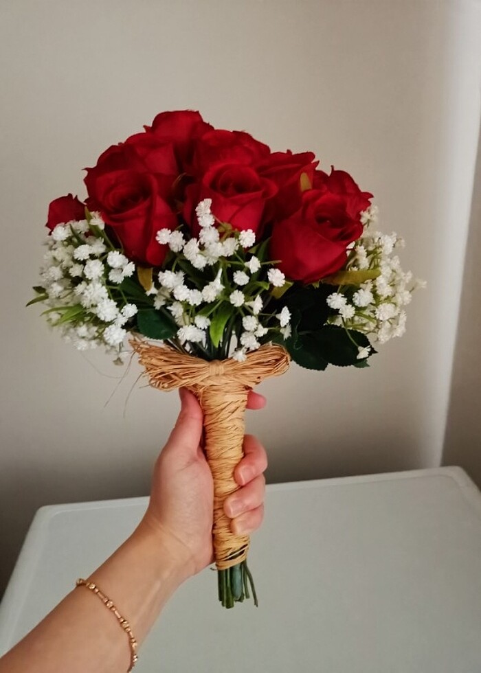 Gelin buketi ve damat yaka çiçeği  - Görsel 3