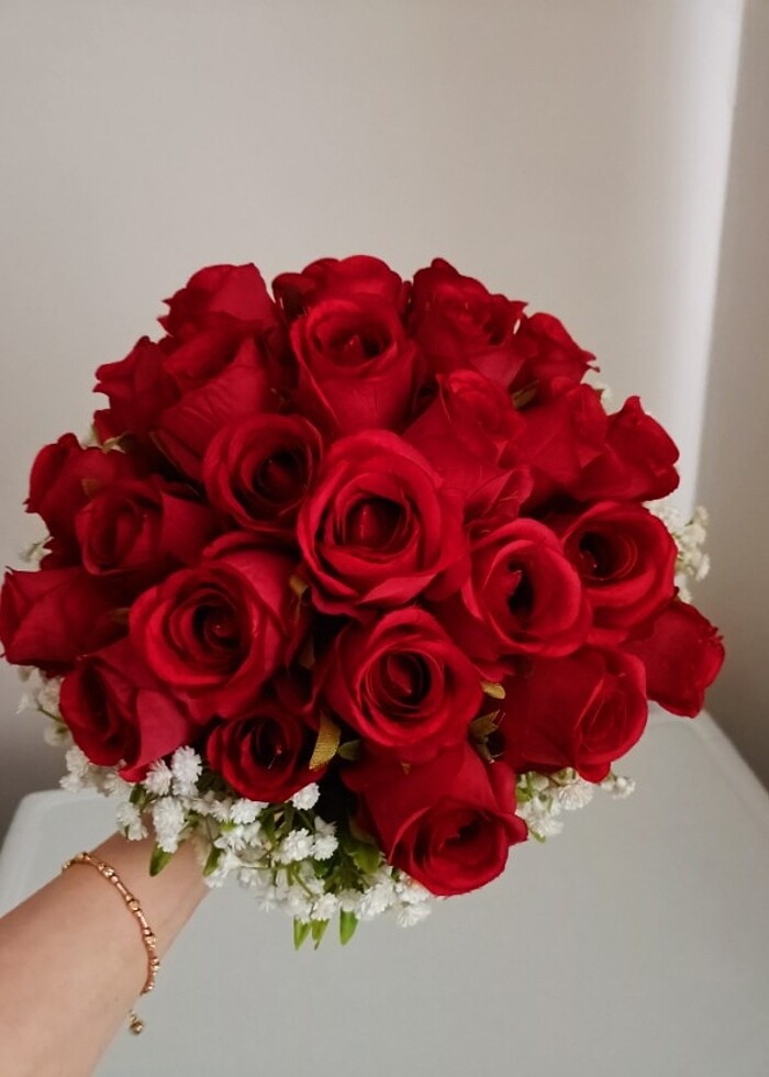 Gelin buketi ve damat yaka çiçeği  - Görsel 2