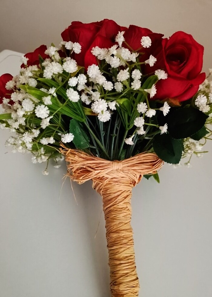 Gelin buketi ve damat yaka çiçeği  - Görsel 5