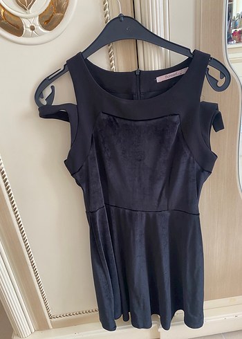 Siyah Drapeli Midi Goth Abiye Elbise