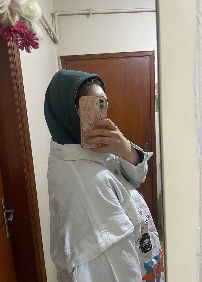 Baskılı Beyaz ceket - Görsel 2