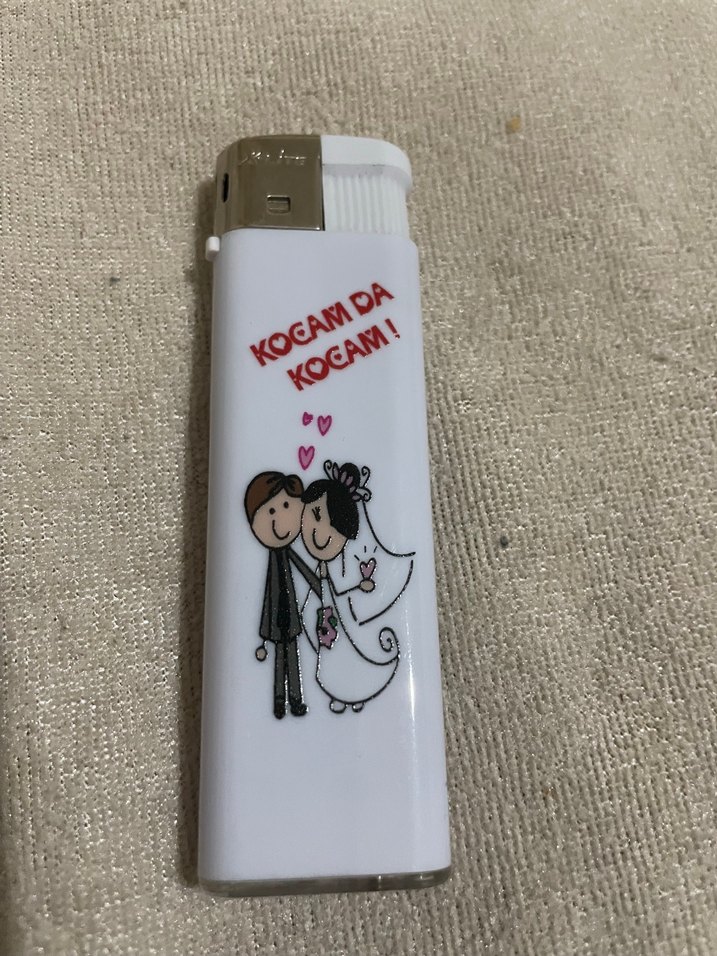 Beyaz Düğün Temalı Çakmak - Görsel 2