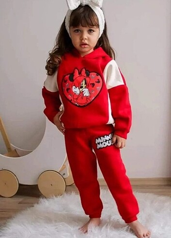 Kız çocuk Minnie mouse ikili takım 