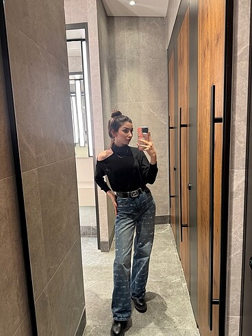 Miu miu taşlı jean