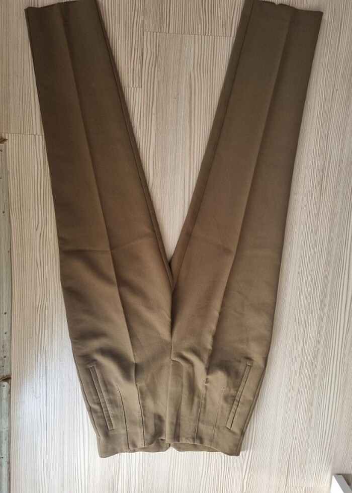 Haki kumaş pantolon - Görsel 3