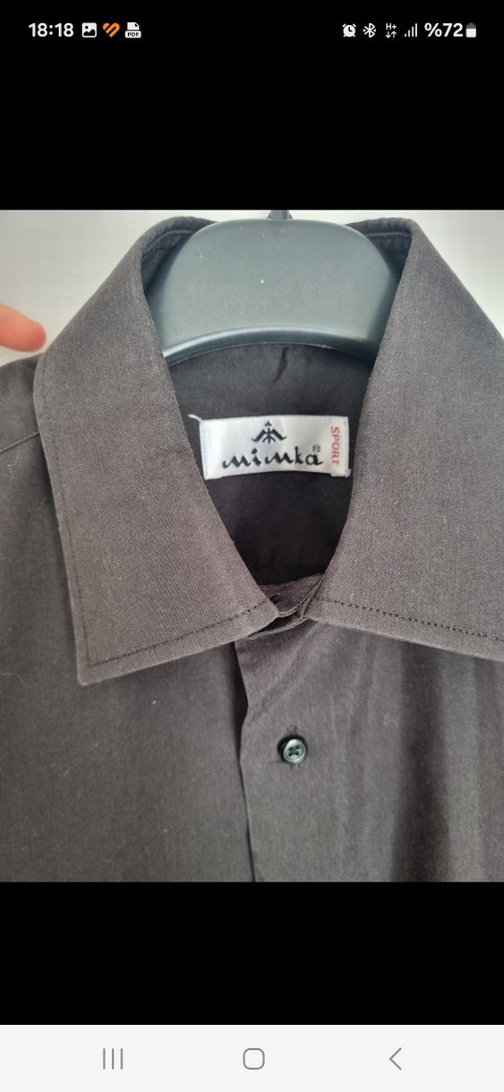 3 adet siyah , bir adet mavi gömlek - Görsel 3