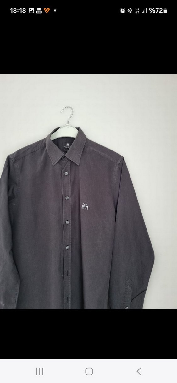 3 adet siyah , bir adet mavi gömlek - Görsel 2