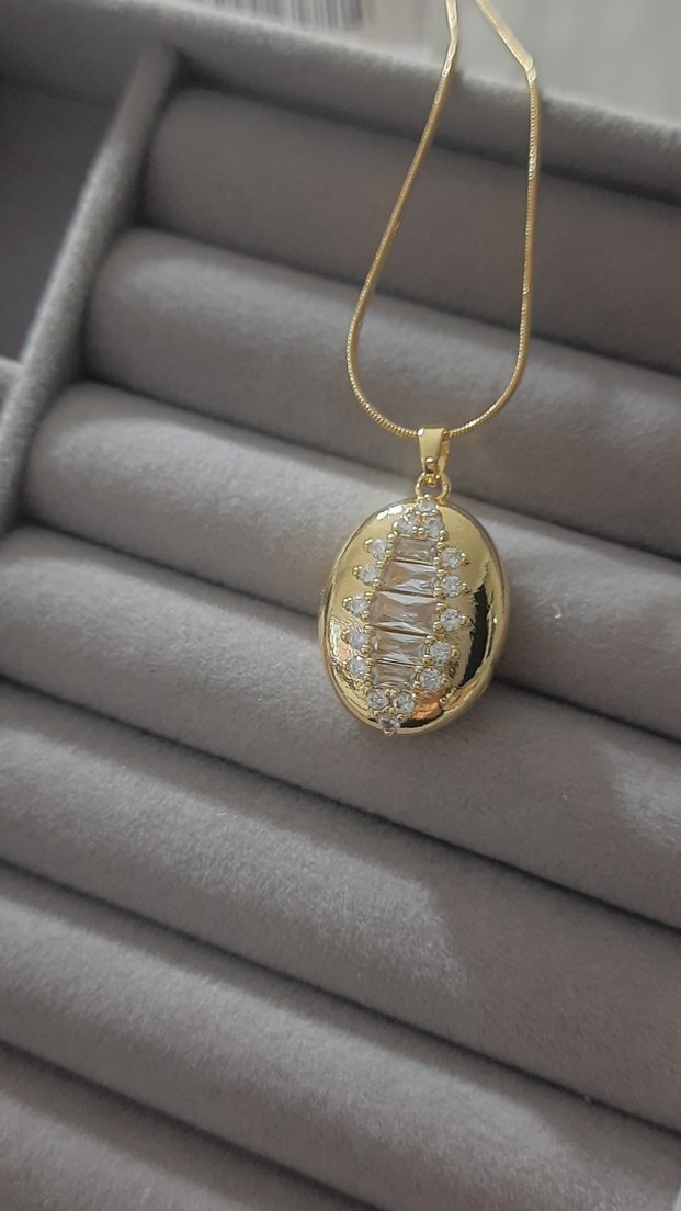 Açılabilir Çelik İçi Kolye - Bej - Görsel 2