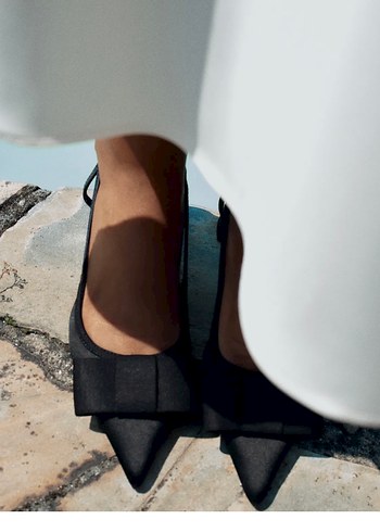 Zara Siyah Fiyonklu Kadın Topuklu Ayakkabı - Görsel 3