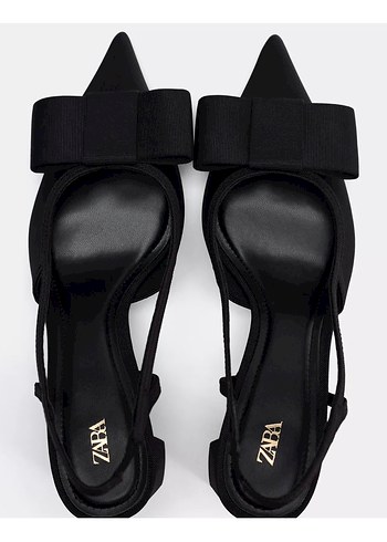 Zara Siyah Fiyonklu Kadın Topuklu Ayakkabı - Görsel 2