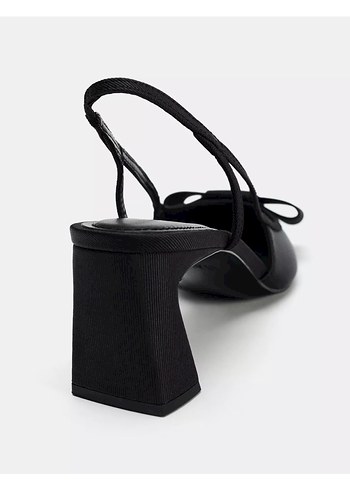 Zara Siyah Fiyonklu Kadın Topuklu Ayakkabı - Görsel 5