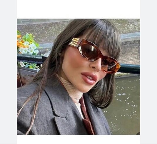 Beden kahverengi Renk Miu Miu Gözlük