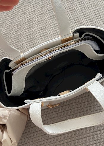 Beyaz Deri Kadın Çanta - Görsel 2