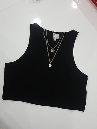 Siyah h&m crop top