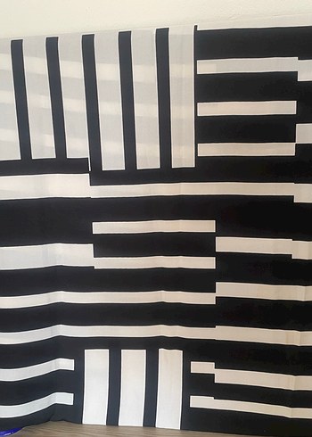 Çizgili Siyah Modern Masa Örtüsü - Görsel 4