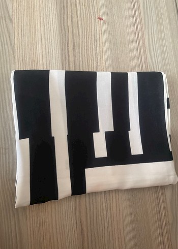 Çizgili Siyah Modern Masa Örtüsü - Görsel 2