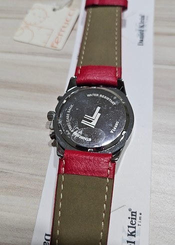 Daniel Klein Ferucci Kadın Kırmızı Deri Kayışlı Saat - Görsel 3