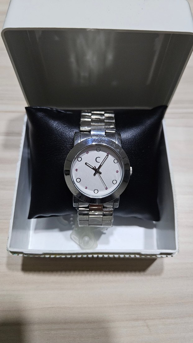 Gümüş bronz Taşlı Kadın Kol Saati - Görsel 3