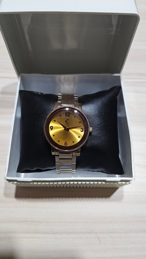 Gümüş bronz Taşlı Kadın Kol Saati - Görsel 2