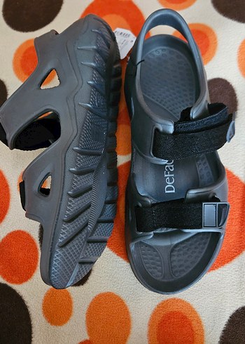 Erkek Gri Kayışlı Rahat Sandalet - Görsel 2