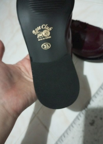 Bordo Deri Erkek Çocuk Klasik Tokalı Loafer - Görsel 5