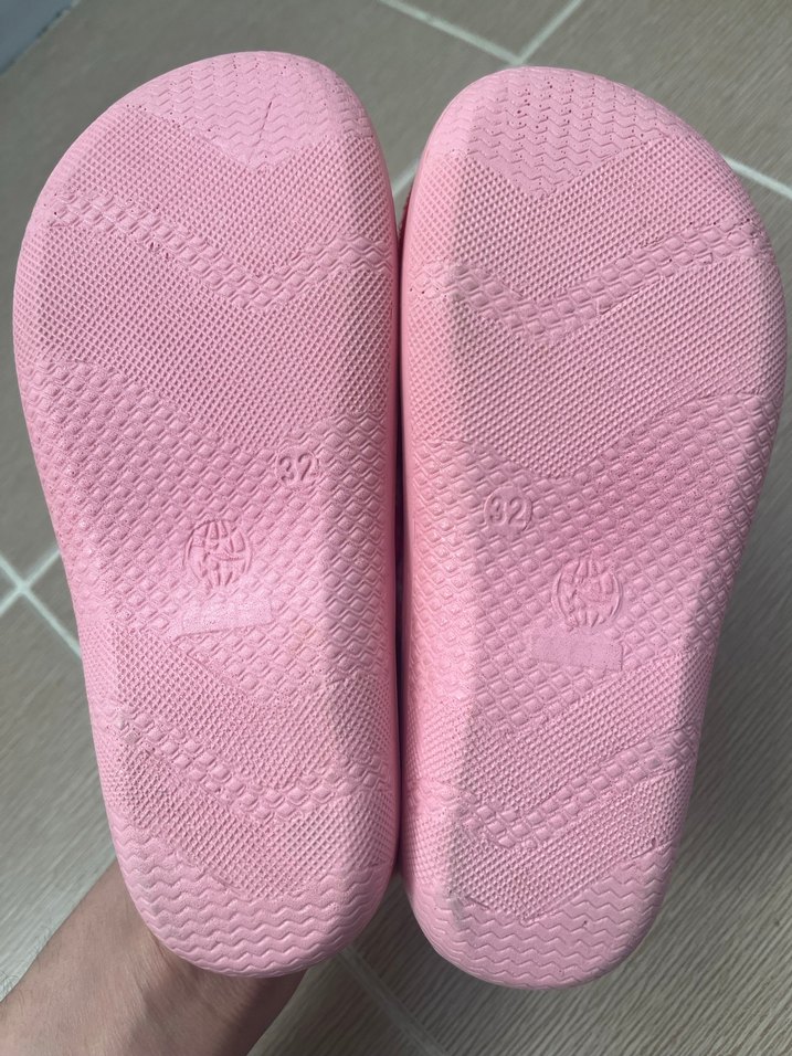 Renkli Desenli Pembe çocuk Ev Terliği - Görsel 3