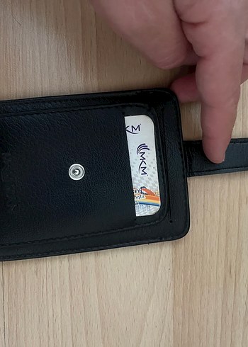 Siyah Deri Erkek Cüzdanı kartlık - Görsel 2