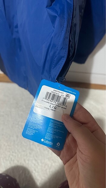 l Beden mavi Renk 0 orijinal erkek columbia yağmurluk