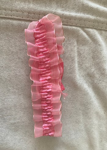 Pembe  Kurdeleli Çocuk Saç Bandı - Görsel 2