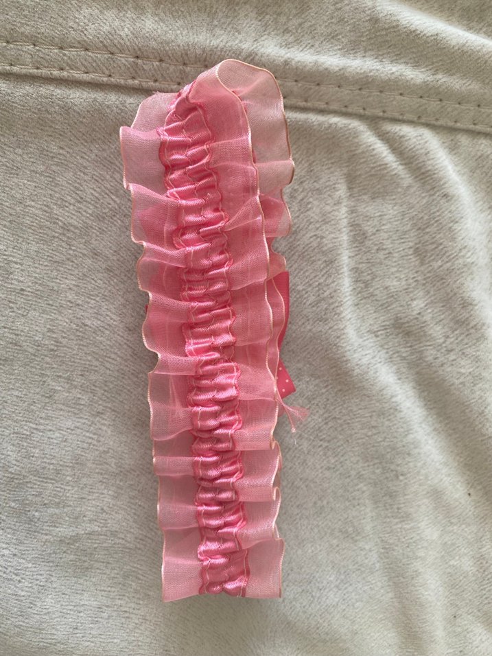 Pembe  Kurdeleli Çocuk Saç Bandı - Görsel 2