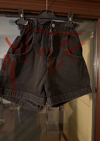 Kemerli Kadın Mini Denim Şort - Görsel 3