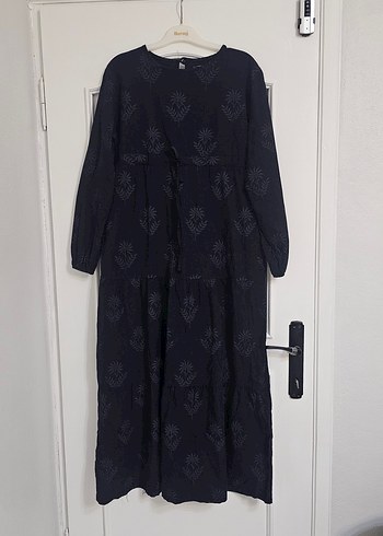 Lacivert Uzun  Elbise - Görsel 2