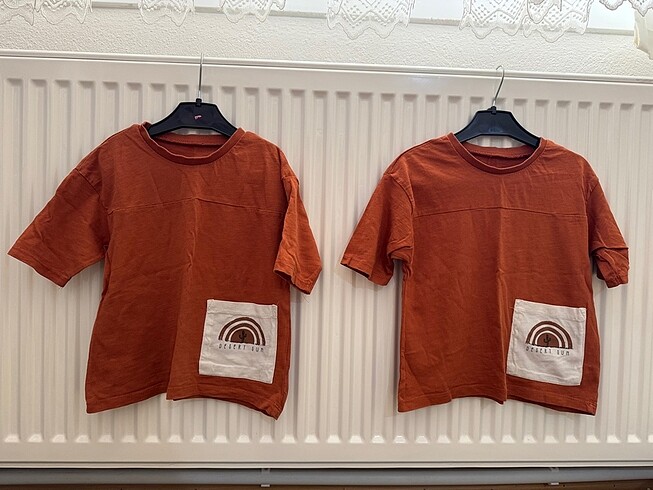 LC Waikiki LCWaikiki ikili kiremit rengi tshirt