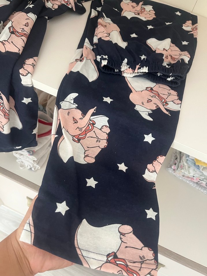 Siyah Baskılı Hamile Tişörtü, Uzun Kollu, V Yaka - Görsel 5