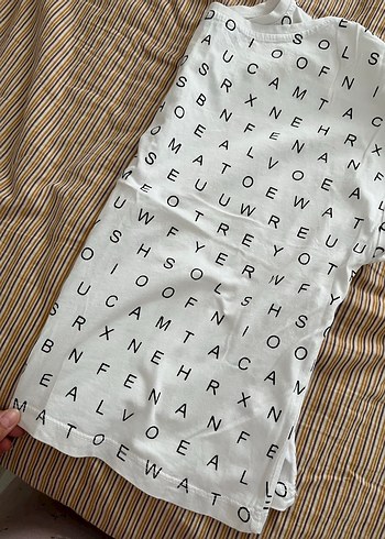 Beyaz Baskılı Kısa Kollu Hamile Bluzu - Görsel 5