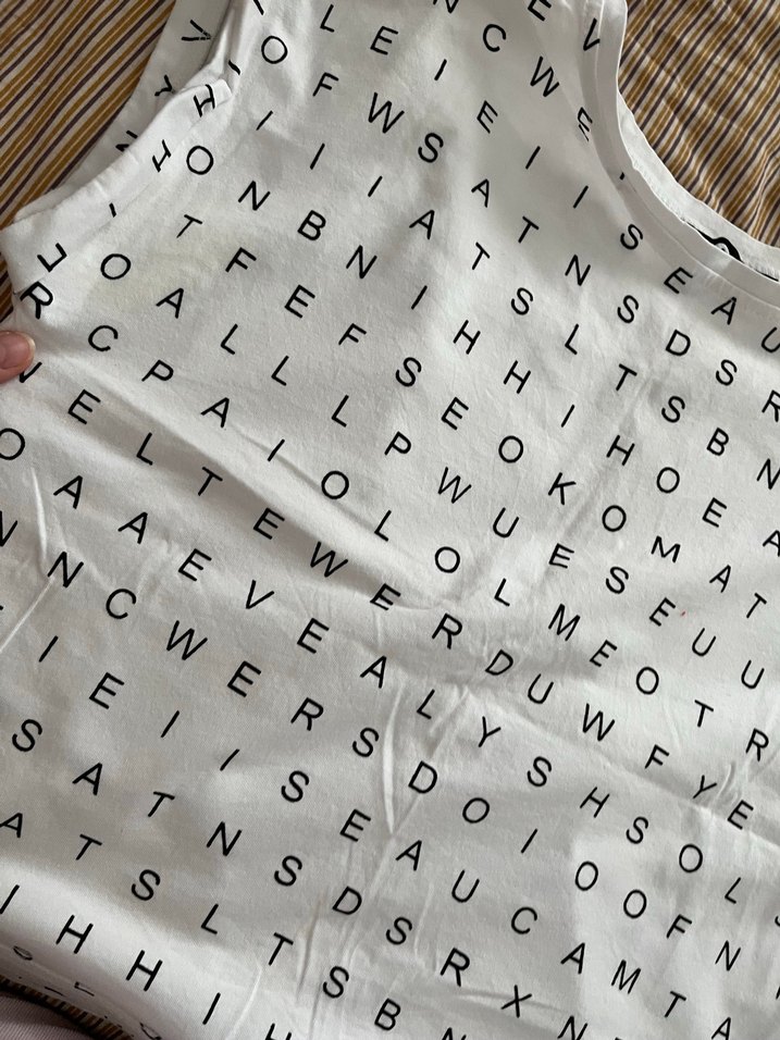 Beyaz Baskılı Kısa Kollu Hamile Bluzu - Görsel 4