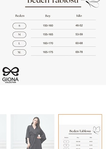 Siyah Midi Kadın Kimono - Görsel 4