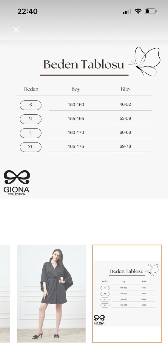 Siyah Midi Kadın Kimono - Görsel 4