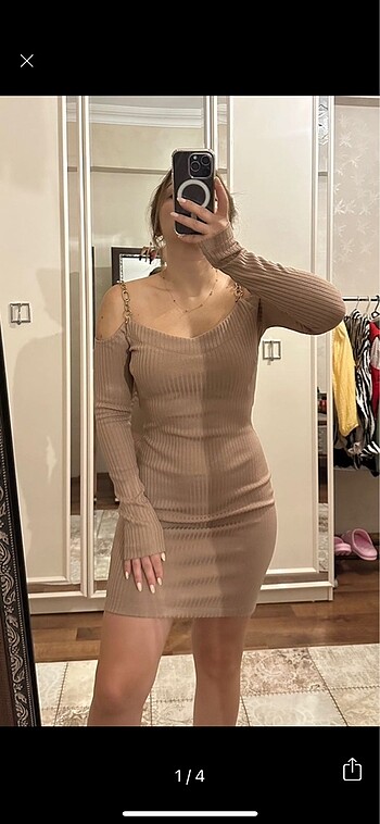 Keikei Mini nude elbise