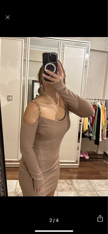Diğer Keikei Mini nude elbise
