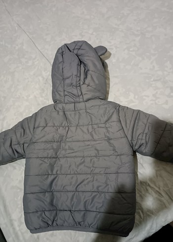 Gri Erkek Çocuk Kapüşonlu Mont - Görsel 2