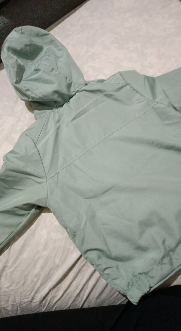 Kapüşonlu Erkek Çocuk Gri Fermuarlı Ceket - Görsel 2