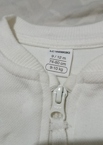 Erkek Çocuk Beyaz Fermuarlı Sweatshirt - Görsel 3