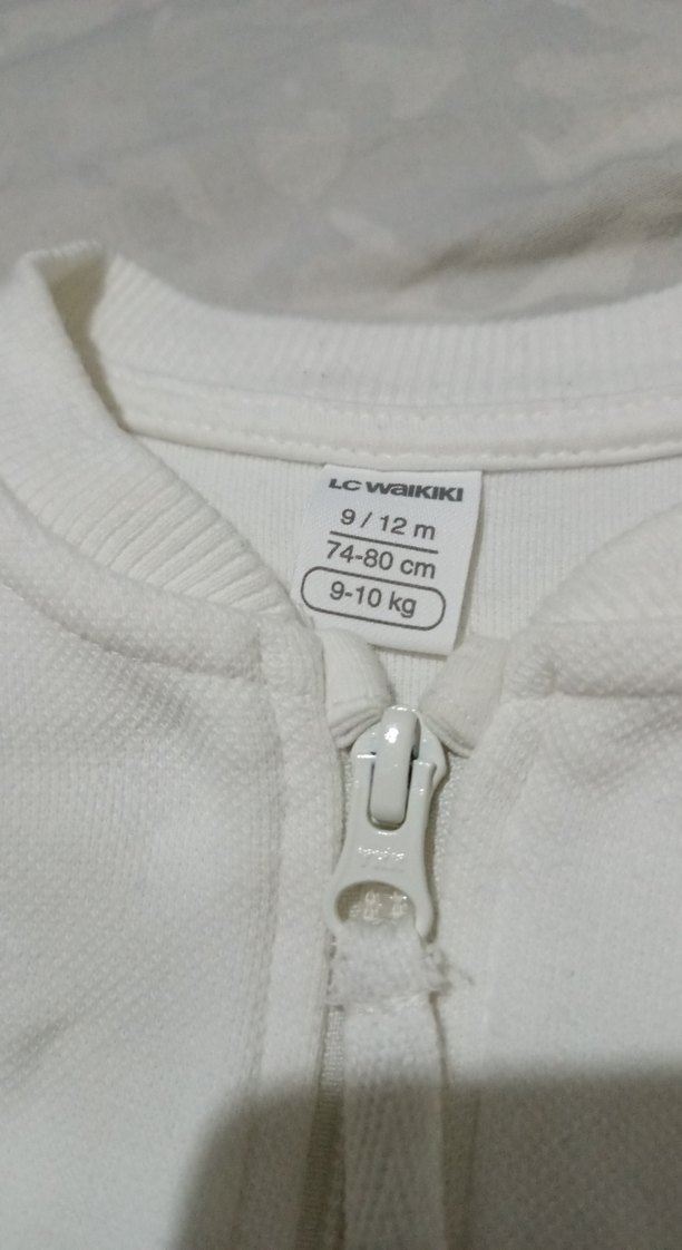 Erkek Çocuk Beyaz Fermuarlı Sweatshirt - Görsel 3