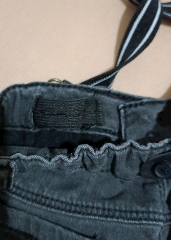 Gri Denim Askılı Erkek Çocuk Salopet - Görsel 3