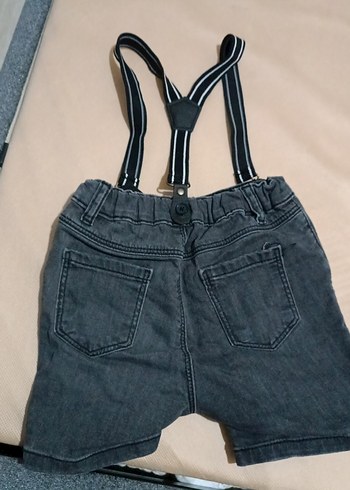 Gri Denim Askılı Erkek Çocuk Salopet - Görsel 2