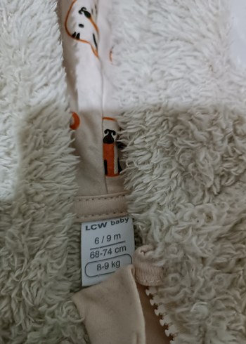 Krem Renkli Kapüşonlu Bebek Tulumu - Görsel 3